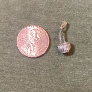 Sterling silver basket charm